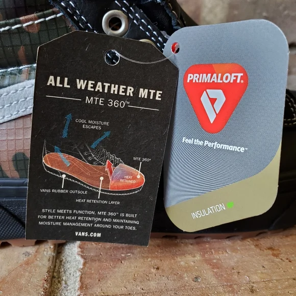 Vans Black and Camouflage High-Top Sneakers - Picture 4 of 12